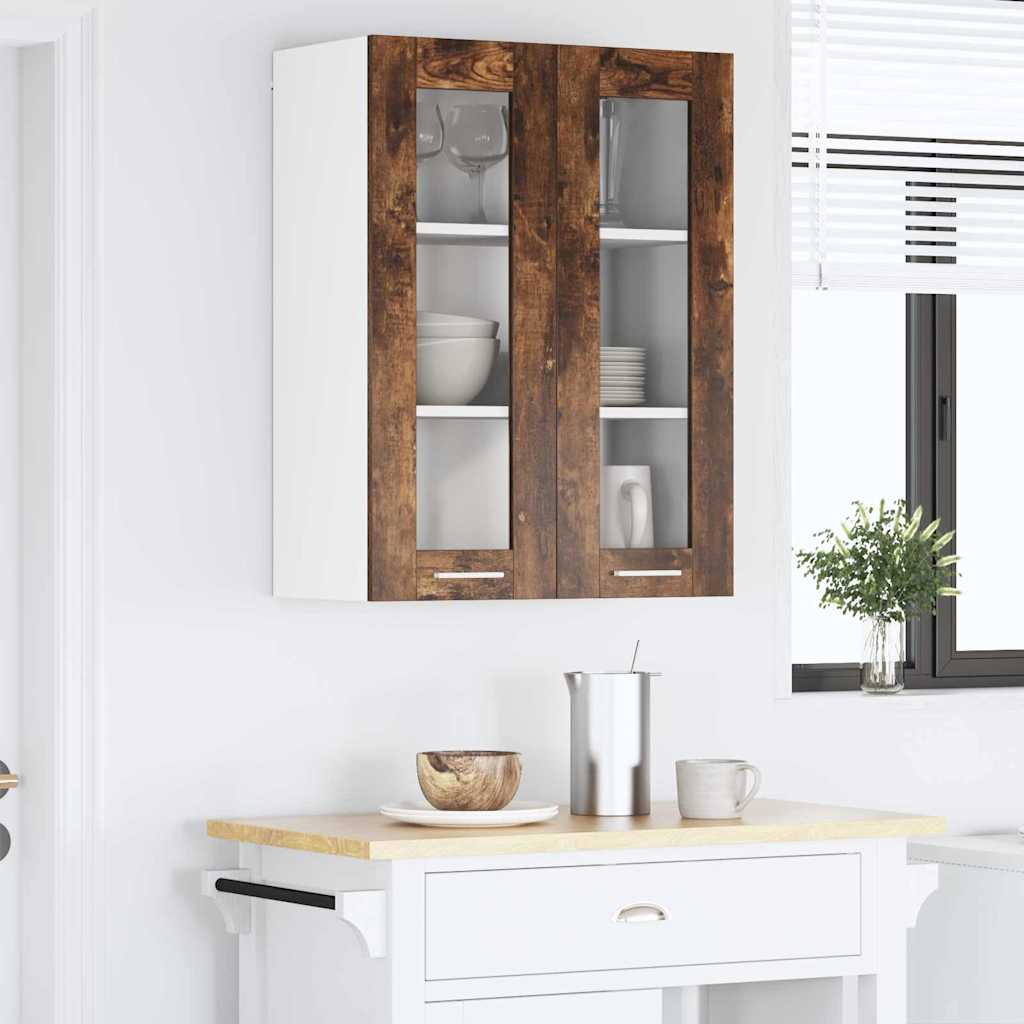 Hängeschrank mit Regal Riga Geräucherte Eiche 60 x 31 x 80 cm